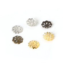 9mm 300 piezas de hierro flor abalorios tapas resultados de la joyería de perlas para la fabricación de la joyería collar pulsera DIY 2024 - compra barato