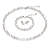 Conjunto de joyas de pulsera de collar de perlas de agua dulce Real a la moda, conjunto de Joyas bonitas, exquisito conjunto de joyería de Boda nupcial 2024 - compra barato