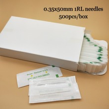 500pcs/box 0.35x50mm 1RL Tattoo Needles For Permanent Makeup Traditional Tattoo Machine 2024 - buy cheap