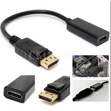 100 шт./лот адаптер с портом дисплея на HDMI, DP порт дисплея на HDMI-совместимый конвертер штекер на гнездо Позолоченный шнур 2024 - купить недорого