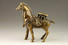 brass Collectable Chinese The Moral Of Handmade Vivid Good Horse  Statue Garden Decoration 100% real Brass 2024 - buy cheap