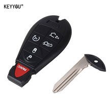 KEYYOU 5+1 Buttons Smart Remote Car Key Shell For JEEP For CHRYSLER 300c Town Country For DODGE Grand Caravan Key Case Cover 2024 - buy cheap