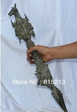 Free Shipping wang 000904 21" OLD Tibetan Buddhism Ritual Stool Bronze Horse Head Phurba Dagger Holder 2024 - buy cheap