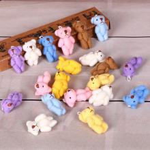 10pcs/Lot 3.5CM Kawaii Cute Joint Bowtie Teddy Bear Plush Toy Doll Stuffed Toy Wedding Gift Bouquet Decor Doll Toy 2024 - buy cheap