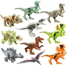 Bloques de construcción de Jurassic World para niños, 10 piezas, dinosaurios, figuras, bloques de ensamblaje, juguetes para niños, piezas de construcción compatibles con MOC de partículas pequeñas 2024 - compra barato