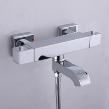 Hot Sale Wall Mounted Bath Shower  Thermostatic Faucets Valve Bathroom Shower Water Thermostatic Control Valve Mixer Faucet Tap 2024 - buy cheap