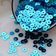 New Arrival-50g 5mm Flat Round Loose Sequins Paillettes Sewing Wedding Craft Good Quality 2# Light Blue Confetti 2024 - buy cheap