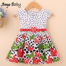 AmyaBaby 2019 Summer Baby Girl Dress Dot Kids Girls Clothes Infant 1st Birthday Dress Casual Bow Baby Girls Dresses Vestidos 2024 - buy cheap