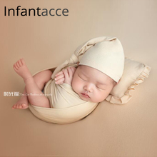 3pcs set newborn photography props wrap+hat+pillow baby photo prop accessories caps bonnet pillowsblanket for infant photoshoot 2024 - buy cheap