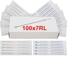 Freeshipping 100PCS 7RL Disposable Sterilized Tattoo Needles Stainless Steel tattoo needle for tattoo grip tattoo machine 2024 - buy cheap