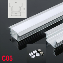 C05 6 Sets 50cm U Shape LED Bar Lights Aluminum Channel Profile With Cover, End Caps and Mounting Clips for under cabinet Lights 2024 - buy cheap