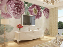 Papel tapiz retro personalizado, sala de estar de flores para pintura al óleo, dormitorio, TV, Fondo de pared impermeable, papel de pared 2024 - compra barato