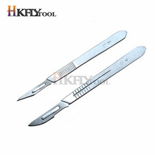 10Pcs 23# 11# Carbon Steel Scalpel Surgical Blades For PCB Circuit Board and 1Pcs Stainless Steel Handle Tool Parts 2024 - buy cheap