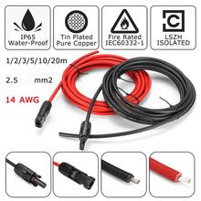 KINCO 1 Pair Solar Panel Extension Cable Copper Wire Black and Red with for Connector Solar PV Cable 2.5mm 14 AWG 2024 - купить недорого