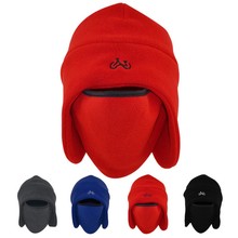 Hiking Camping Thermal Fleece Hat Hooded Neck Warmer Winter Sports Face Mask for Men Bike Helmet Beanies Masked cap 2024 - купить недорого