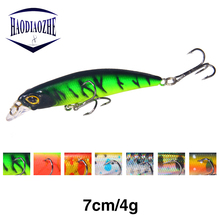 Haodiaozhe isca de pesca artificial, isca de pesca jerkbait, minnow, 4g, pesca japonesa, isca de plástico de qualidade yu237a 2024 - compre barato