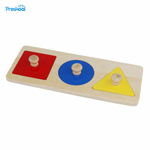 Montessori Infant Baby teaching aids puzzle toy Baby wooden color graphic cognitive Puzzle Preschool teaching aids 24 months 2024 - buy cheap