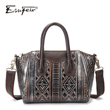 ESUFEIR Brand Luxury Handbags Women bags Designer Genuine Leather Embossed Shoulder Bag Fashion Women Messenger Bag Ladies Tote 2024 - buy cheap