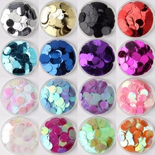 8mm 10mm 12mm 15mm 20mm 25mm 30mm 40mm PVC Flat Round loose Sequins Paillettes sewing Wedding Craft Accessories with 1 side hole 2024 - buy cheap