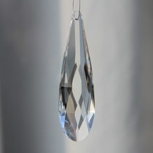 Claro 85mm 100 Uds cristal guirnaldas hebra piezas cristal claro araña colgantes luces de fiesta decoración de la boda 2024 - compra barato