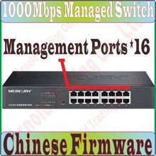 Chin-Firmware, 16 puertos, 1000M, conmutador Ethernet gestionado Gigabit, 100/1000Mpbs, interruptores de red manejables, QoS, IGMP, VLAN, bucle 2024 - compra barato