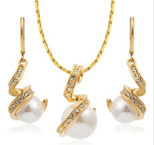 Envío Gratis joyería 001044 cristal relleno amarillo pendientes colgantes collar conjuntos de joyas 2024 - compra barato