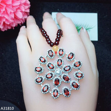 KJJEAXCMY boutique jewelry 925 Plata pura con incrustaciones de granate natural, girasol, colgante femenino + collar. 2024 - compra barato