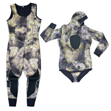 Manta de neoprene masculina de 5mm, roupa de mergulho camuflada para pesca submarina, 2 peças, triátlon, mais grossa 2024 - compre barato