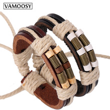 Pulseras VAMOOSY al por mayor 2018 nueva pulsera de cuero de la joyería de la manera para las mujeres brazalete BOHO estilo encantos de la pulsera de Navidad 2024 - compra barato