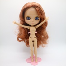 Boneca nude blyth para corpo articulado, boneca de fábrica tan skin, boneca de moda adequada para mudança diy, brinquedo bjd para meninas 2024 - compre barato