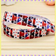 5/8'' Free shipping Fold Elastic FOE flag printed headband headwear hairband diy decoration wholesale OEM P4631 2024 - buy cheap