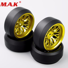 4pcs RC car model toys accessory drift tires&wheel rim fit for 1/10 on-road car model KF/BBG+PP0367 accessory model 2024 - buy cheap