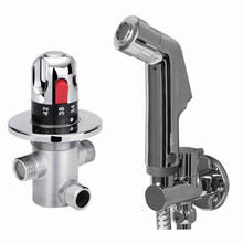 Thermostatic Mixing Valve & Staianless Steel Shattaf Bidet Sprayer Shower Set Spray Douche kit Temperature Bd122 2024 - buy cheap