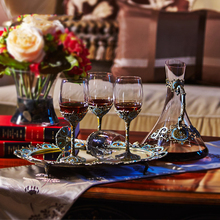 Хрустальный бокал для шампанского, красное вино, бокал, высокая нога, эмаль, стеклянный свадебный подарок, бокалы для вина, цветные стеклянные бокалы 2024 - купить недорого