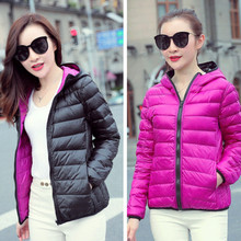 New 2020 Winter Two Sides Women Jacket Hooded Ultra Light Down Jackets 90% White Duck Down Warm Winter Coat Parkas DP036 2024 - buy cheap