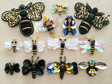 Accesorios de ropa DIY, Parche de abeja con cuentas de uñas brillantes, calcomanías de moda con personalidad, Apliques de encaje, artesanía 2024 - compra barato