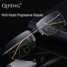Óculos de leitura progressiva multifoco, unissex, sem aro, dioptria, presbiopia + 1.0 + 1.5 + 2.0 + 2.5 + 3.0 qf211 2024 - compre barato