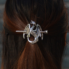 Varillas de pelo de dragón renacentista vikingo Wyvern, horquilla de dragón, accesorios para el cabello, joyería 2024 - compra barato
