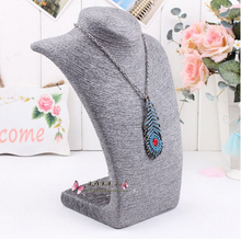 28*21CM Retail Jewelry Display Stands Mannequins Horizontal Necklace Body Jewellery Display bust torso Velvet Free Shipping 2024 - buy cheap
