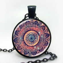 Collar de Mandala caleidoscopio de Color, estilo cabujón collar de cristal, joyería 2024 - compra barato