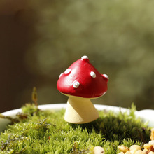 Cogumelo vermelho miniatura jardim de fadas decoração de lares casas artesanato miniaturas paisagismo decoração acessórios diy 2024 - compre barato