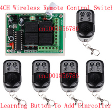 Sistema de interruptor com controle remoto sem fio, receptor e transmissor fr de 4 canais, com módulo sem fio multifuncional