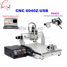 1pc 110/220V  4axis CNC Router 6040Z-USB Mach3 auto engraving machine with 1.5KW VFD spindle and USB port for hard metal 2024 - buy cheap