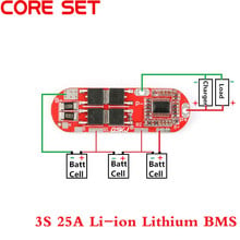 2PCS 3S 25A BMS 18650 Li-ion Lipo Lithium Battery Protection Circuit Board Module PCB PCM 18650 Lipo Charger 2024 - buy cheap