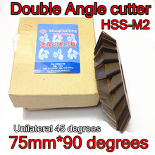 75mm*90 degrees*27mm Inner hole  Unilateral 45 degrees HSS-M2 Double Angle Milling cutter Free shipping 2024 - buy cheap