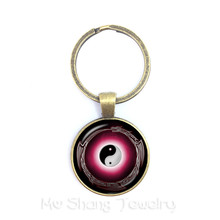 25mm Classic Handmade Keychains Yin-yang Skulls Wicca Gifts Cabochon Witchcraft High Quality Keyring Jewelry For Men Women 2024 - buy cheap