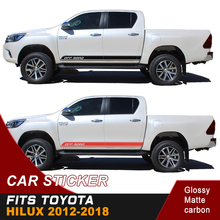 fit for TOYOTA HILUX revo and vigo 2012 2013 2014 2015 2016 2017 2018 car decals off road side stripe graphic Vinyl 4x4 sticker 2024 - buy cheap