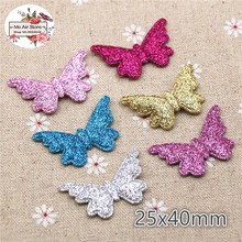 20pcs multicolor Non-woven patches glitter Felt Appliques for clothes Sewing Supplies diy craft ornament 25x40mm 2024 - buy cheap