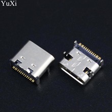 YuXi-conector USB tipo C 3,1, conector hembra de 16 pines SMD tipo SMT con 4 pies fijos, carrete de cinta DIP, 2 unids/lote 2024 - compra barato