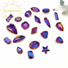 Best selling!Mixing Purple blue light shape and sizes Glass Crystal rhinestones DIY Clothing accessories and nails Free shipping 2024 - buy cheap